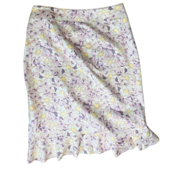 Anthropologie Floral Ruffle Skirt Size 14 - Picture 3 of 3